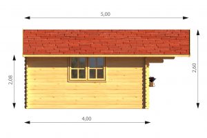 Drevený záhradný domček DREUX 5m x 4m , 20 m² (44 mm)