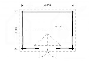 Záhradný domček Clockhouse 4m x 3m (44 mm)