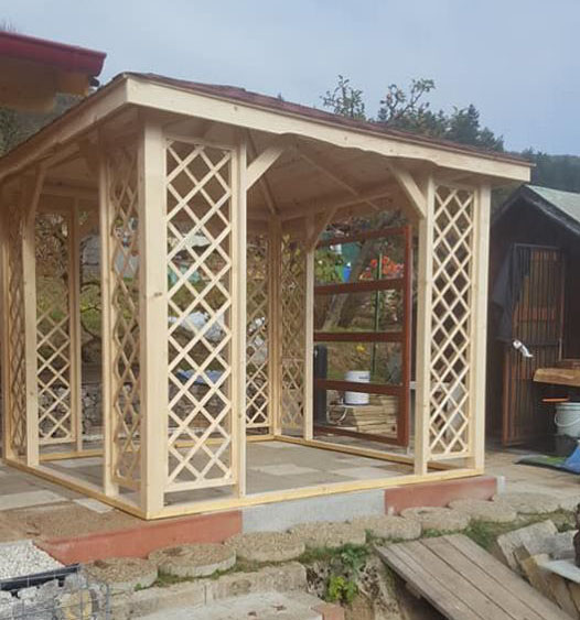 Záhradný drevený altánok Start I - 4-stranný, 2,5x2,5m