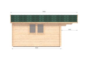 Drevený záhradný domček Alva 3m x 4m (28 mm)