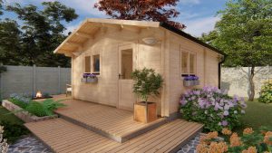 Drevený záhradný domček Eko 5m x 5,7m (44 mm)