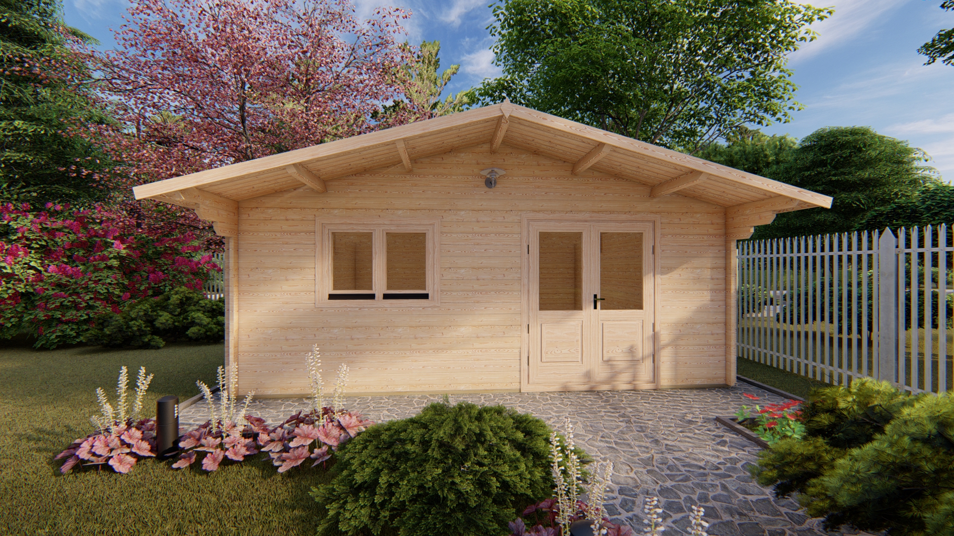 Drevený záhradný domček Linus 6m x 6m (44 mm)