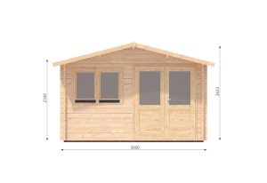 Drevený záhradný domček Linus 4m x 4m (44 mm)