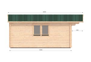 Drevený záhradný domček Linus 4m x 5m (44 mm)