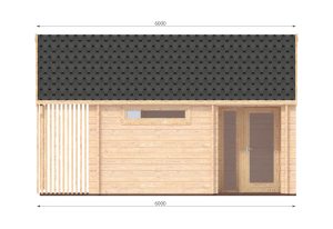 Drevený záhradný domček OSLO 3m x 6m 18 m² (44 mm)